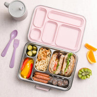 Nestling Stainless Steel Bento Box - Dusty Pink - Lunch Boxes - Steel