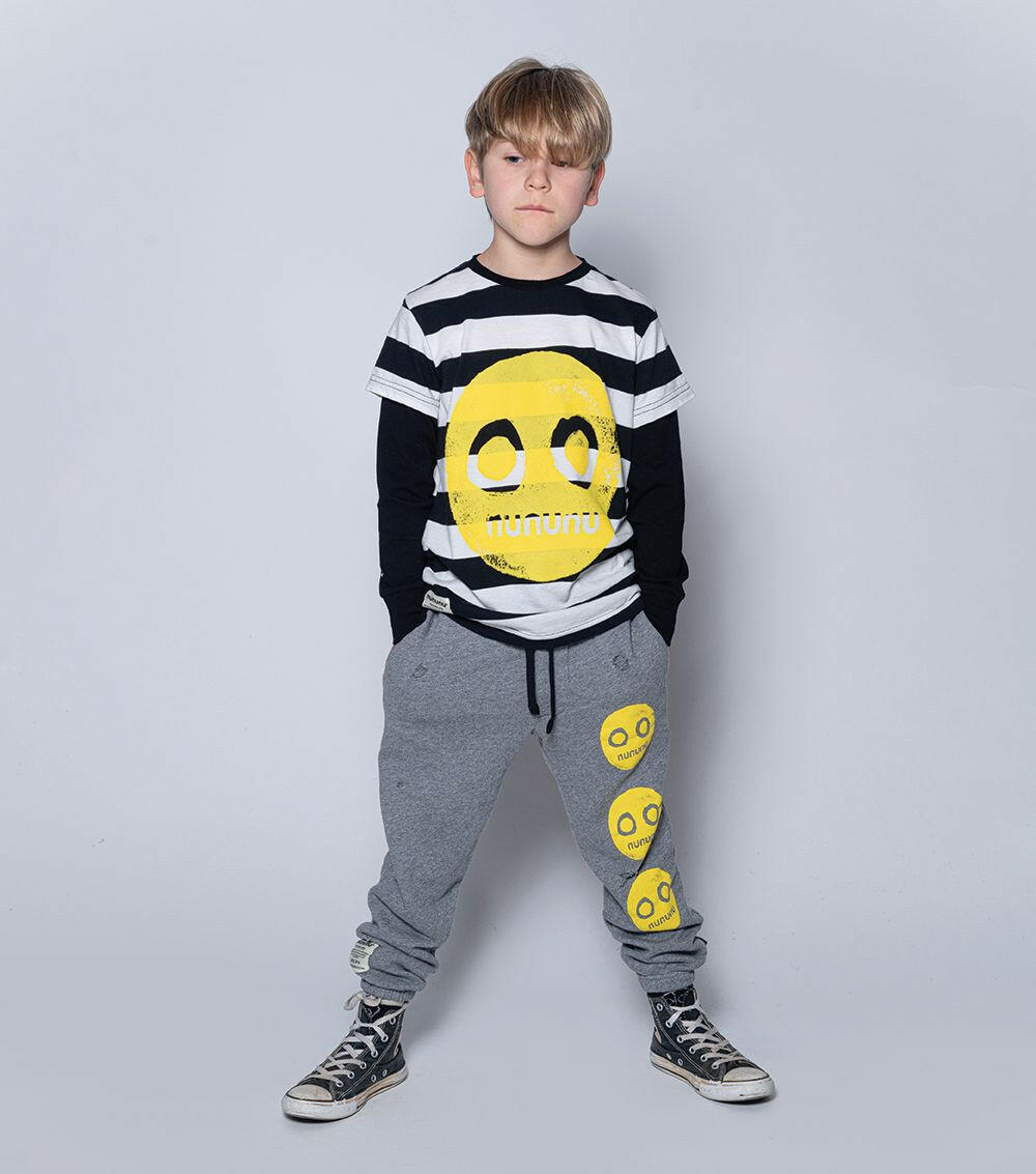 nununu trio smile deconstructed sweatpants - HYPHEN KIDS
