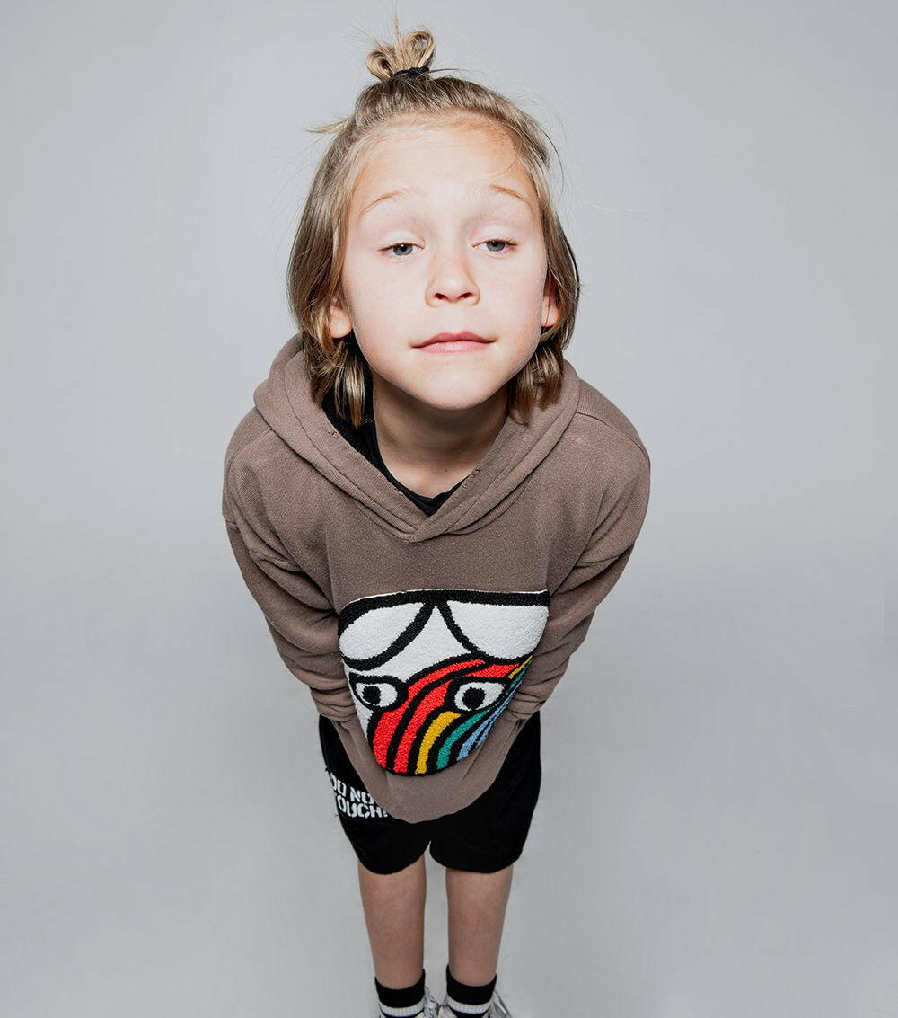 Rainbow Dude Patch Hoodie - HYPHEN KIDS