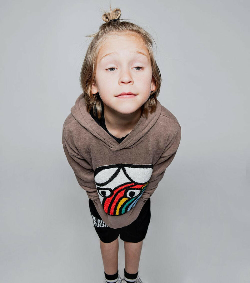 Rainbow Dude Patch Hoodie - HYPHEN KIDS