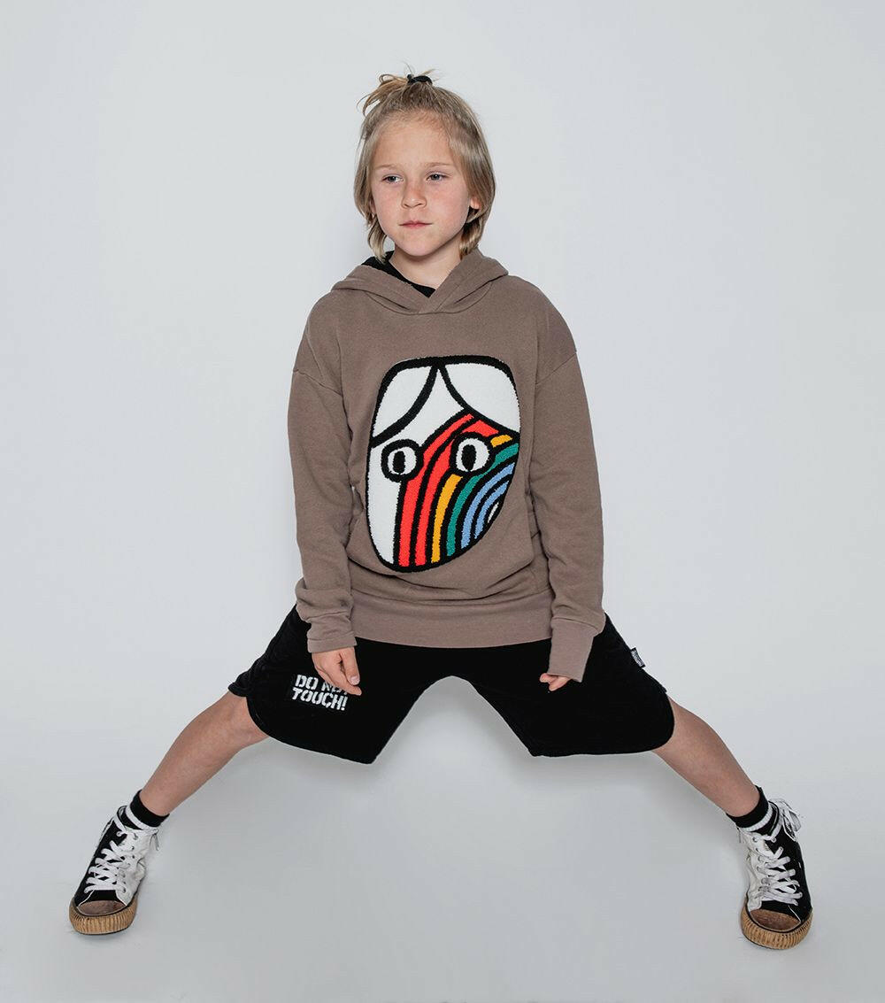 Rainbow Dude Patch Hoodie - HYPHEN KIDS