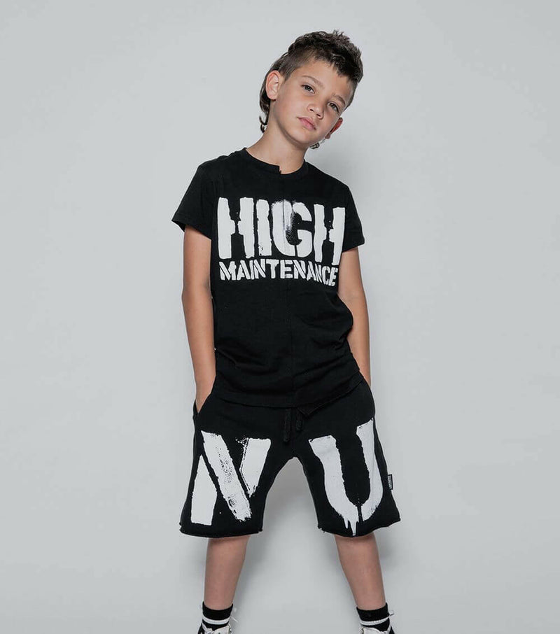 Unbalanced T - shirt - Black - HYPHEN KIDS