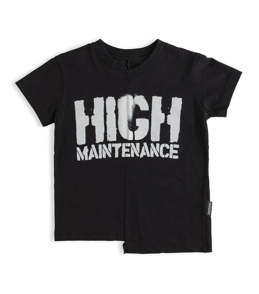 Unbalanced T-shirt - Black -HYPHEN KIDS