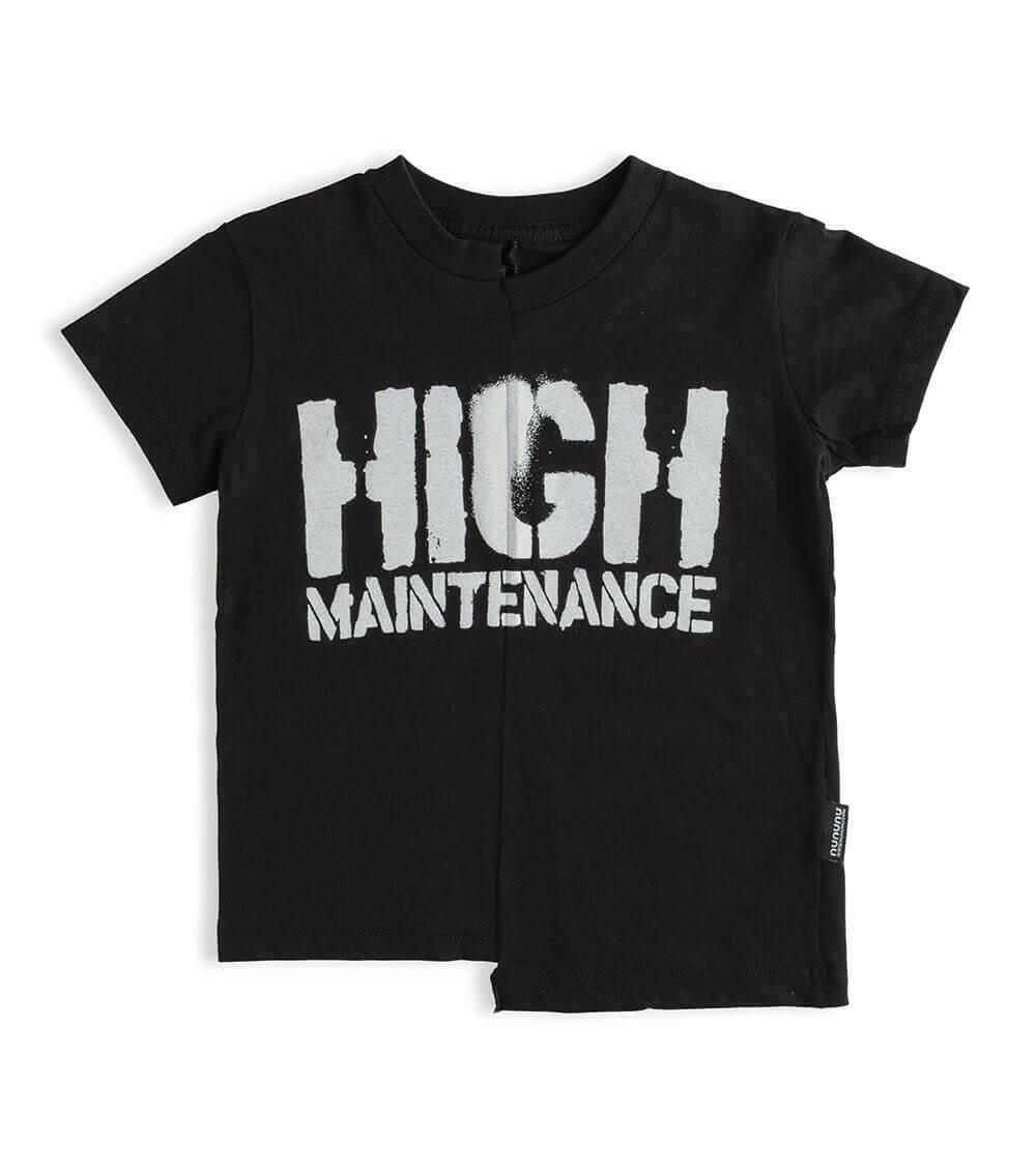 Unbalanced T - shirt - Black - HYPHEN KIDS