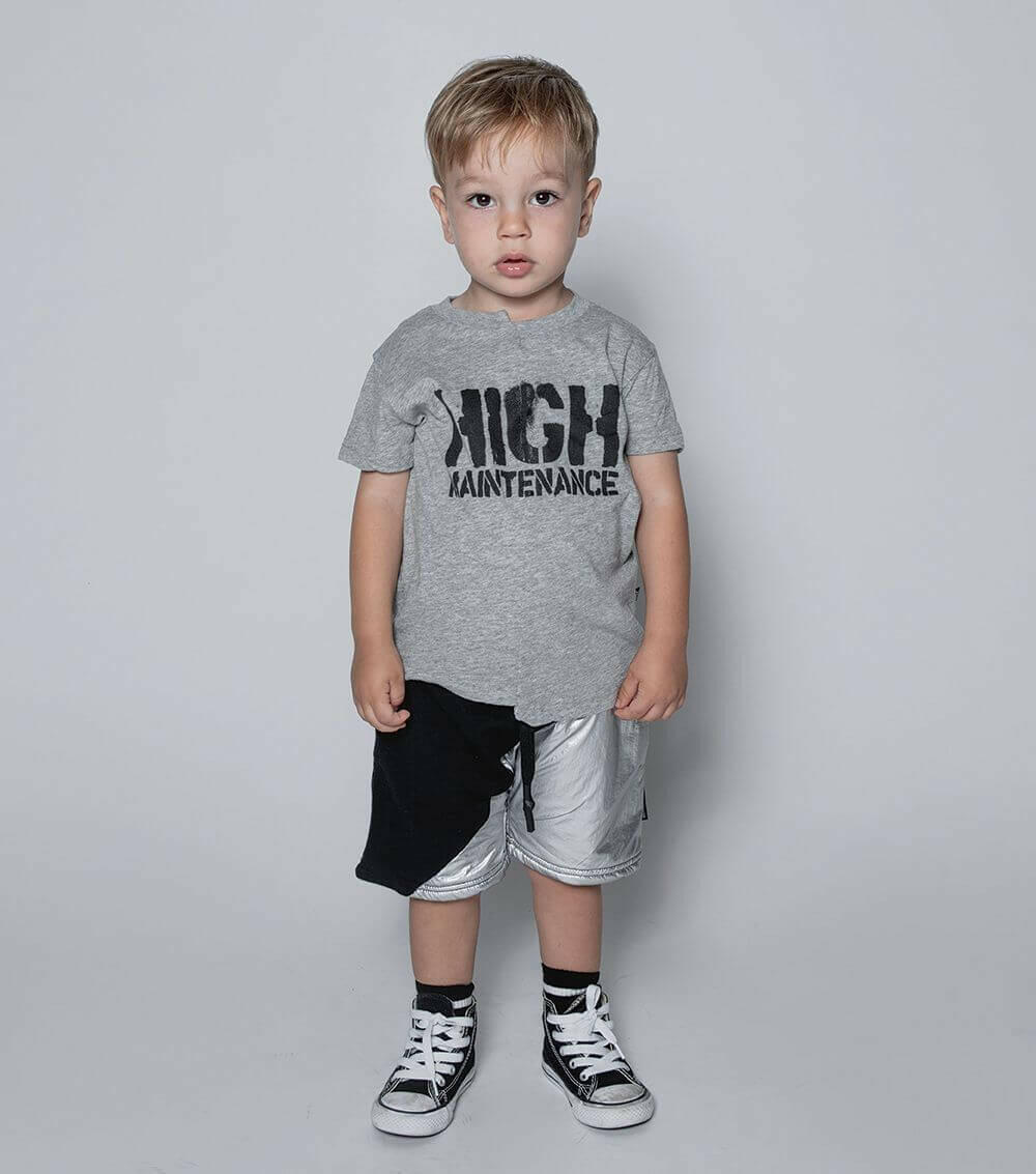 Unbalanced T - shirt - Heather Grey - HYPHEN KIDS