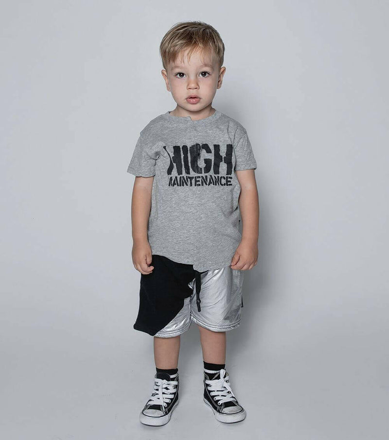 Unbalanced T - shirt - Heather Grey - HYPHEN KIDS