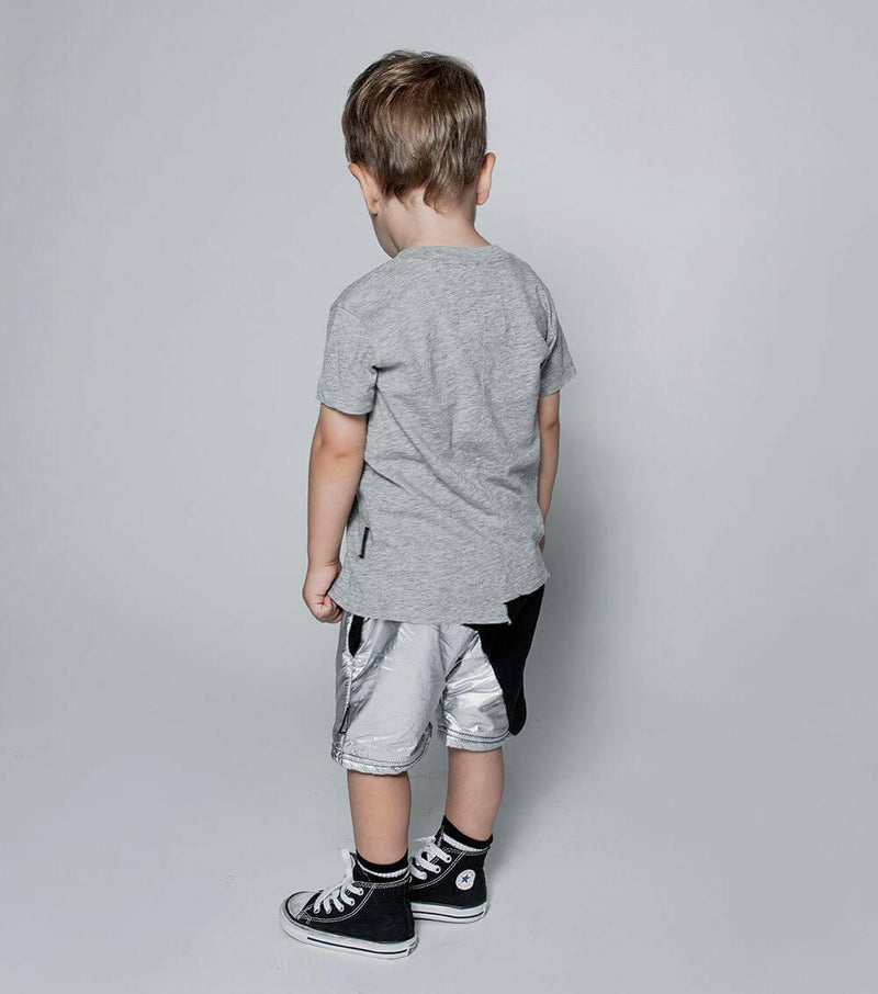 Unbalanced T - shirt - Heather Grey - HYPHEN KIDS