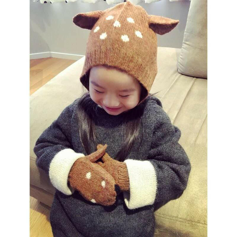 Oeuf Animal Mittens - Bambi - Gloves - Clearance