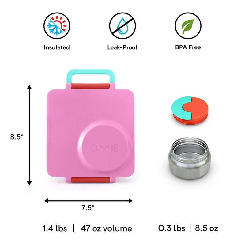 OmieBox V2 Bento Box for Kids -  (Pink Berry) -HYPHEN KIDS