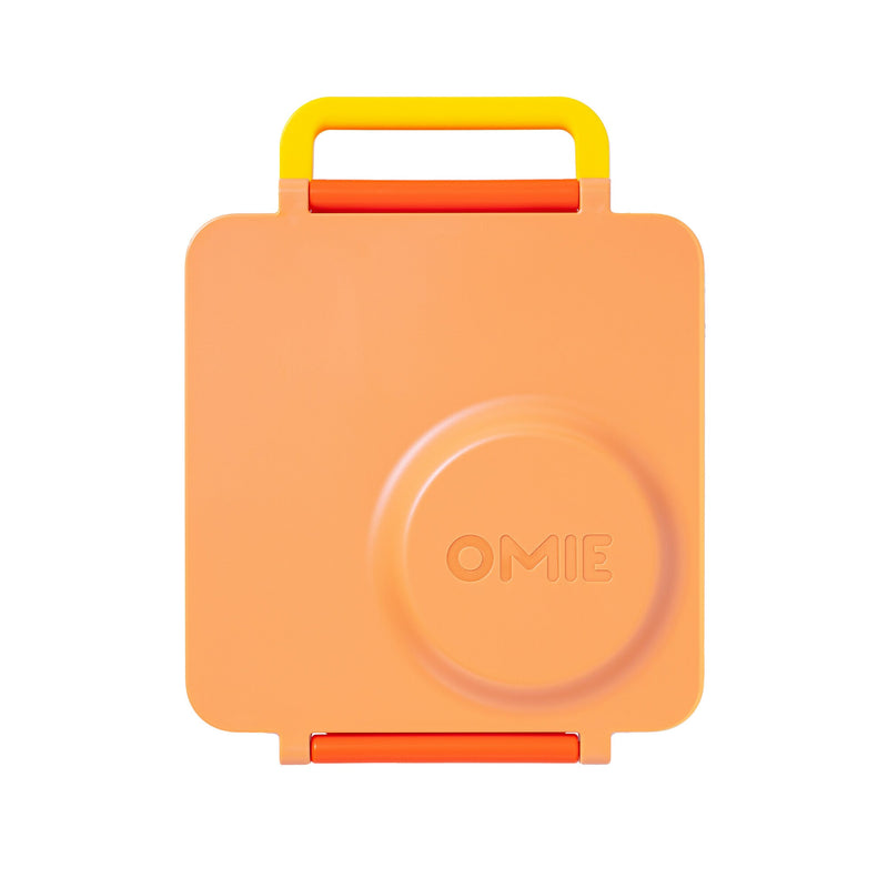 OmieBox V2 Bento Box for Kids - Insulated Bento Lunch Box - Poppy Orange - Lunch Boxes - Hot & Cold Lunch Box