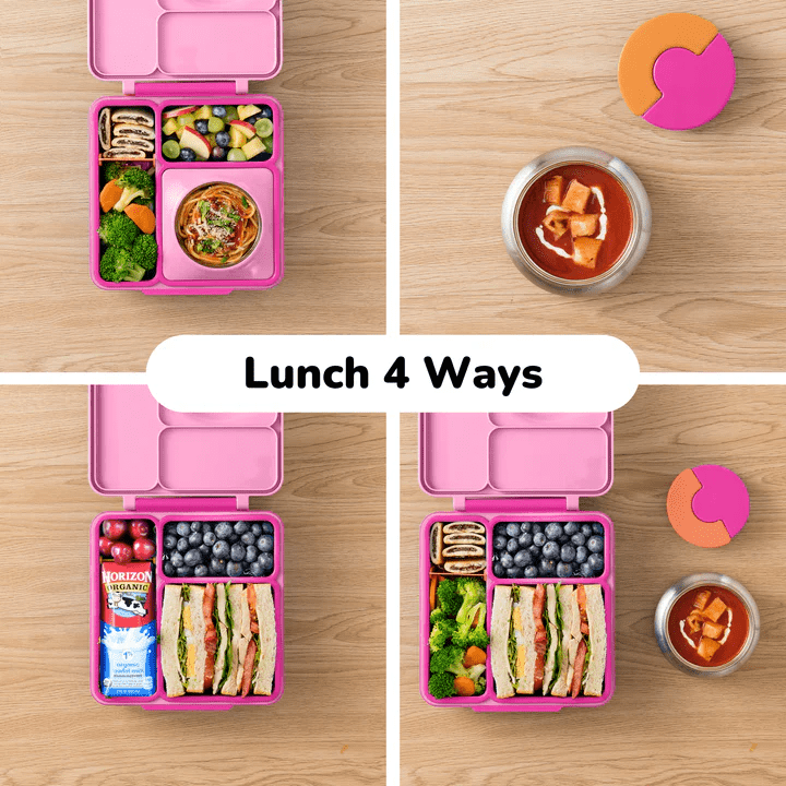 OmieBox V2 Bento Box for Kids - Insulated Bento Lunch Box - Pixie Pink - HYPHEN KIDS
