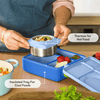 OmieBox V2 Bento Box for Kids - Insulated Bento Lunch Box - Sea Blue - Lunch Boxes - Hot & Cold Lunch Box