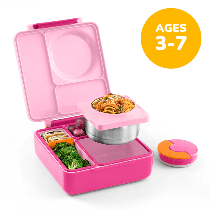 OmieBox V2 Bento Box for Kids - Insulated Bento Lunch Box - Pixie Pink - HYPHEN KIDS
