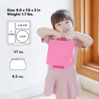 OmieBox V2 Bento Box for Kids - Insulated Bento Lunch Box - Pixie Pink - Lunch Boxes - Hot & Cold Lunch Box