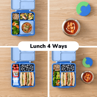 OmieBox V2 Bento Box for Kids - Insulated Bento Lunch Box - Sea Blue - Lunch Boxes - Hot & Cold Lunch Box
