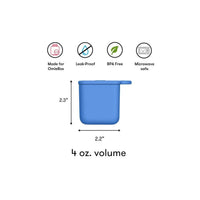 Omiedip - Silicone Dip Container 2 pack - Sea Blue and Green Snack Box for kids