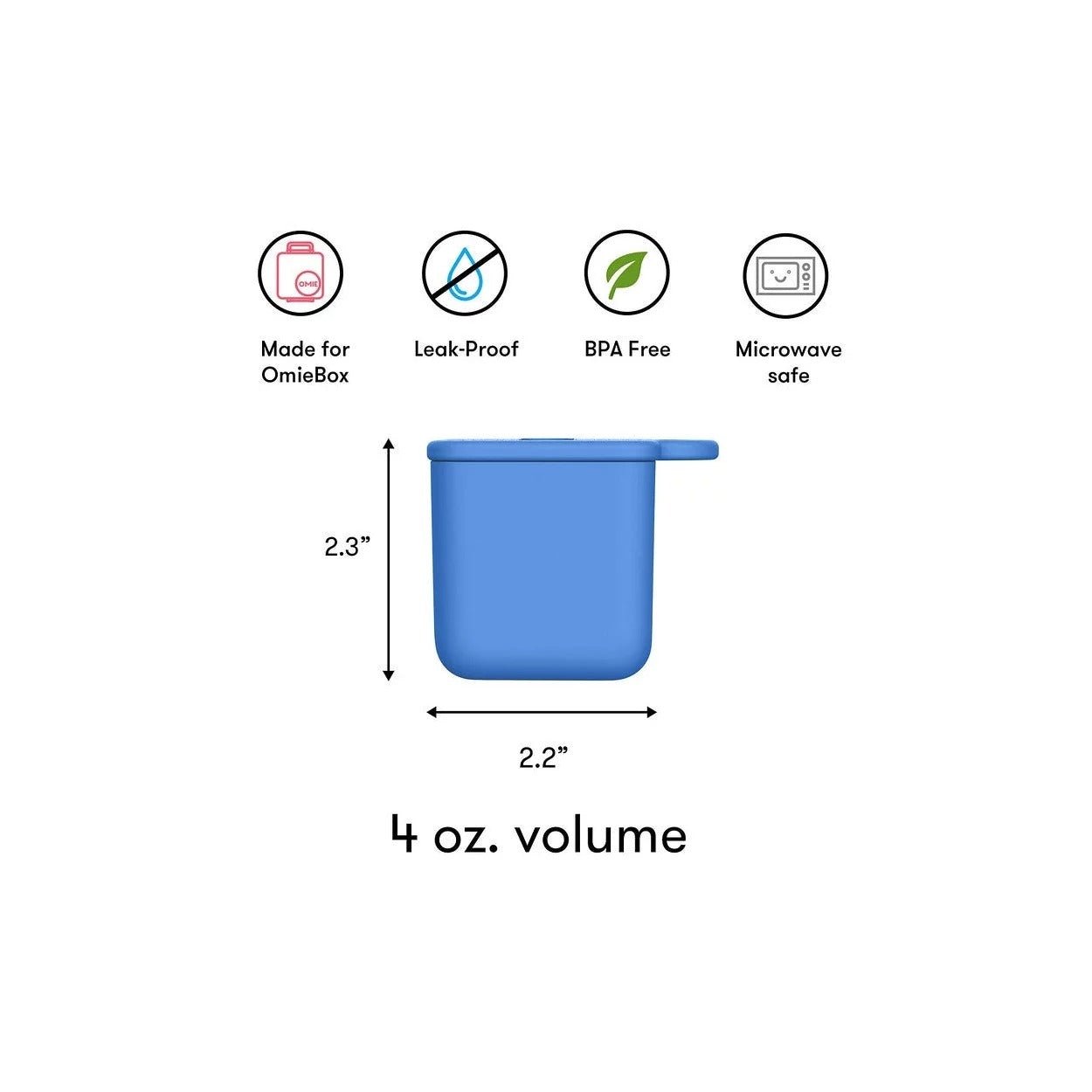 Omiedip - Silicone Dip Container 2 pack - Sea Blue and Green Snack Box for kids