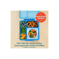 Omiedip - Silicone Dip Container 2 pack - Sea Blue and Green Snack Box for kids