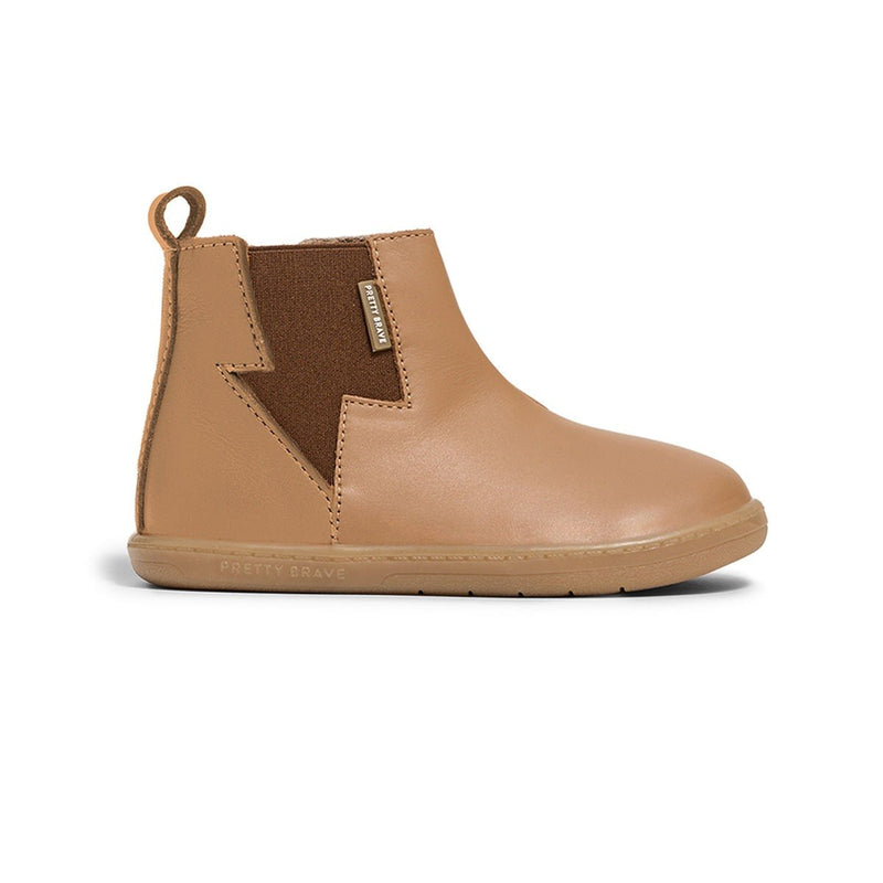 Shop Pretty Brave Bolt Tan NZ | Premium Little Kids Shoes for School Kids