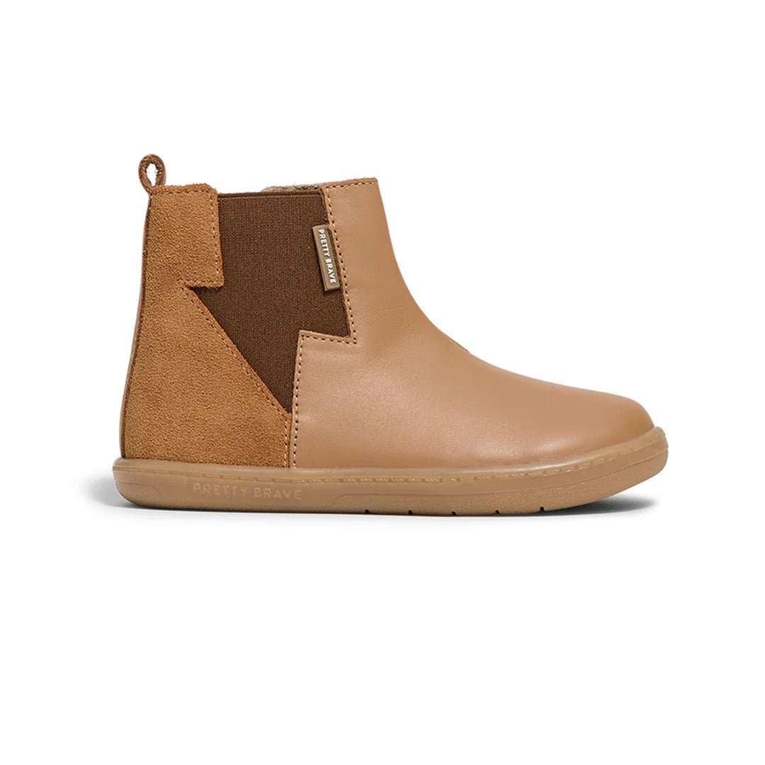 Shop Pretty Brave Electric Boot Tan NZ | Premium Big Kids for School Kids
