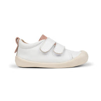 Shop Pretty Brave TOTO White/Blush NZ | Premium Toddler Shoes for School Kids
