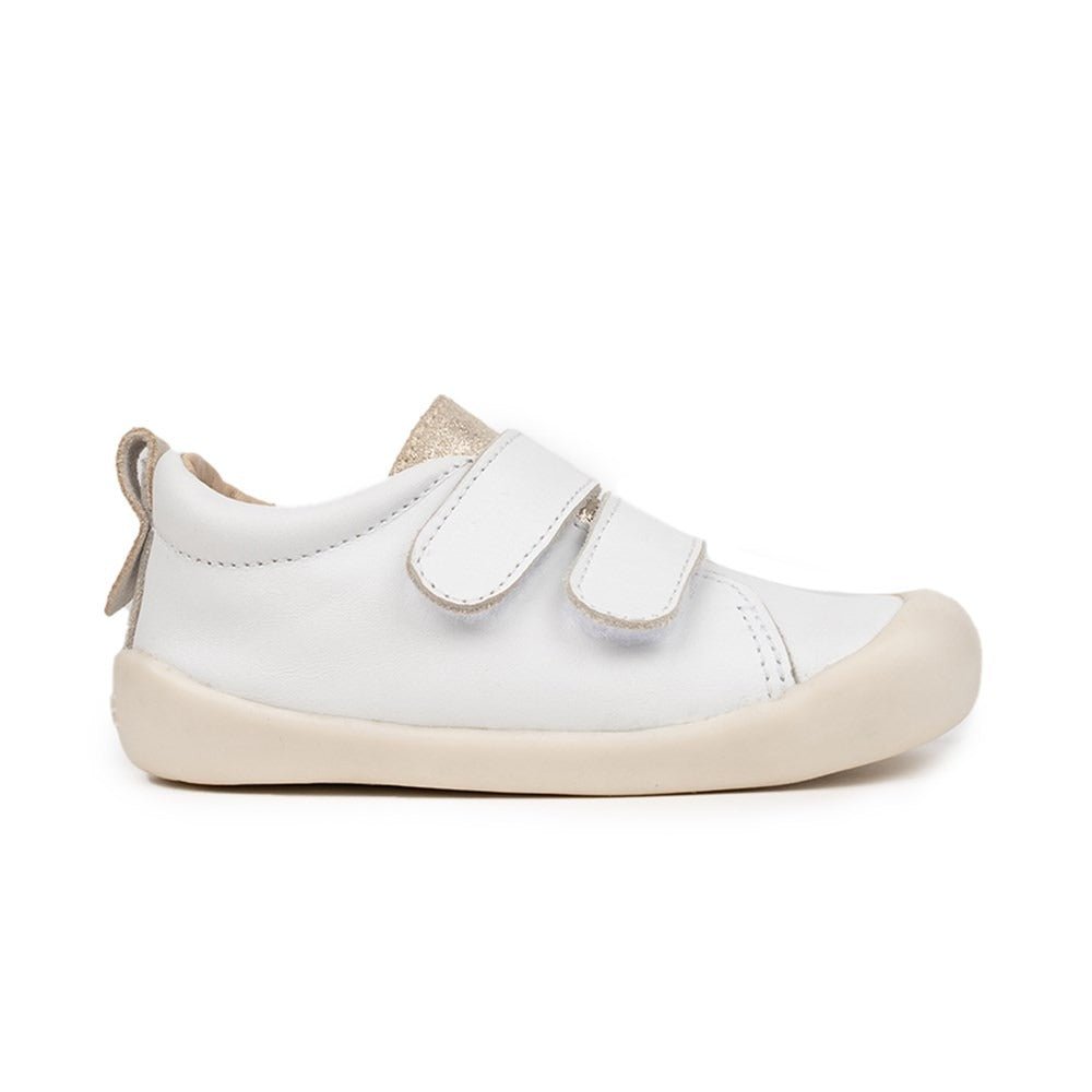 Pretty Brave TOTO White/Gold – Toddler Shoes NZ | Hyphen Kids
