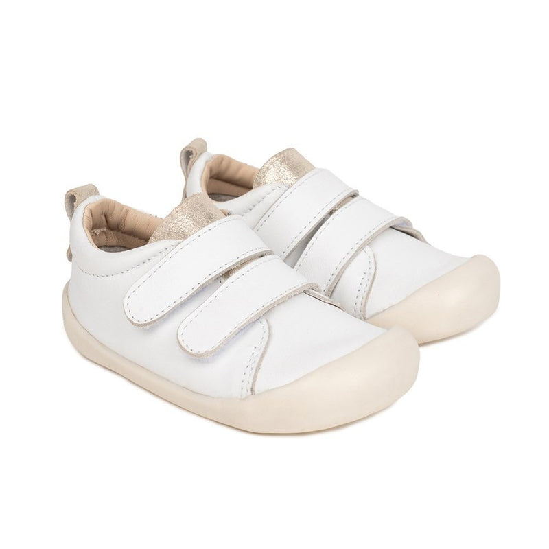 Pretty Brave TOTO White/Gold – Toddler Shoes NZ | Hyphen Kids