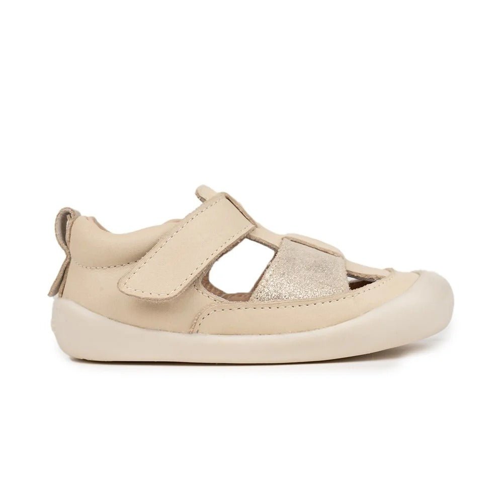 Pretty Brave Trixie- Stone/Gold – Toddler Shoes NZ | Hyphen Kids