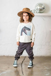 Rock Your Kid Black Chillax Trackpants - Pants - 10 - 11Y