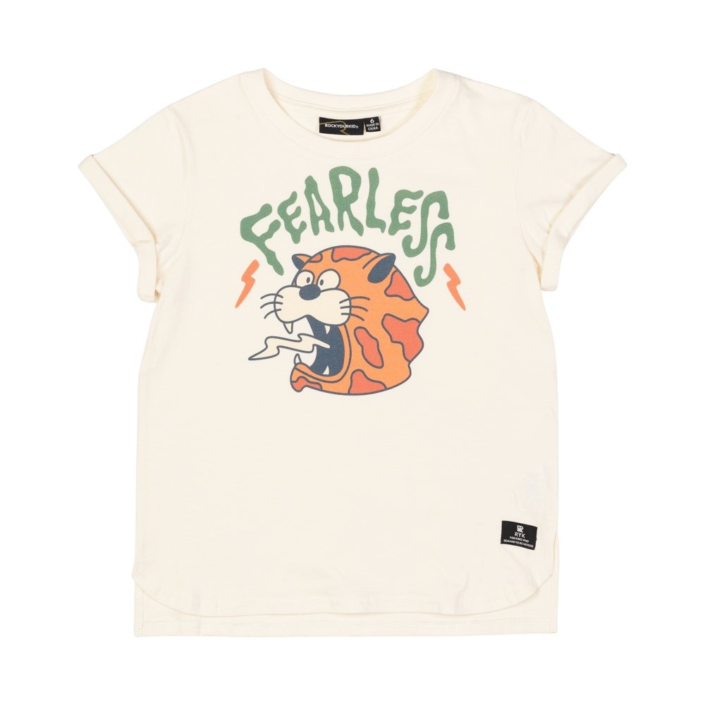 Rock Your Kid Fearless Cream Short Sleeve T-Shirt -HYPHEN KIDS