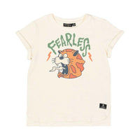 Rock Your Kid Fearless Cream Short Sleeve T-Shirt - Shirts - 2 - 3Y