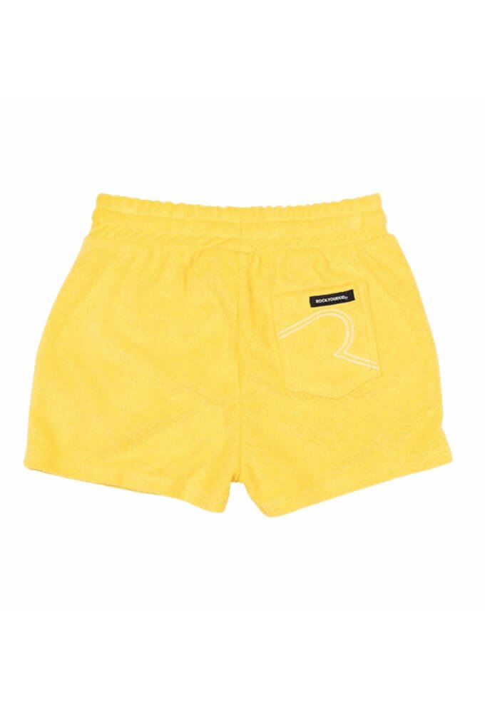 Rock Your Kid Yellow Terry Shorts -HYPHEN KIDS