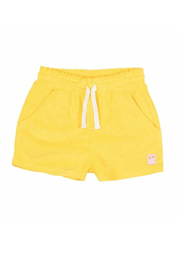 Rock Your Kid Yellow Terry Shorts - HYPHEN KIDS