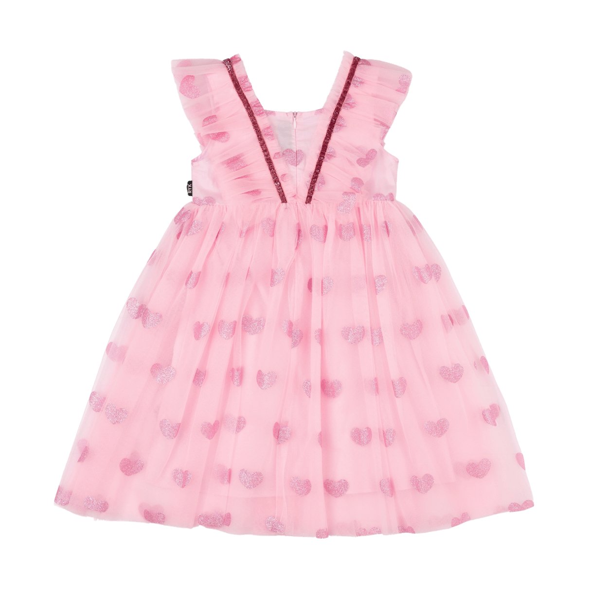 Rock Your Kid Pink Glitter Heart Tulle - Dresses - New