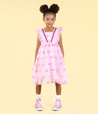 Rock Your Kid Pink Glitter Heart Tulle - Dresses - New