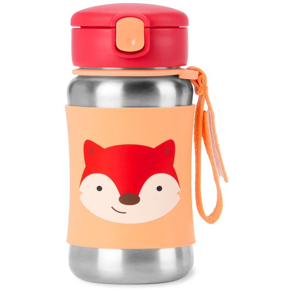 Shop Skip Hop 350ml Stainless Steel Kid Straw Bottle - Fox NZ | Premium Thermos Bottle for School Kids