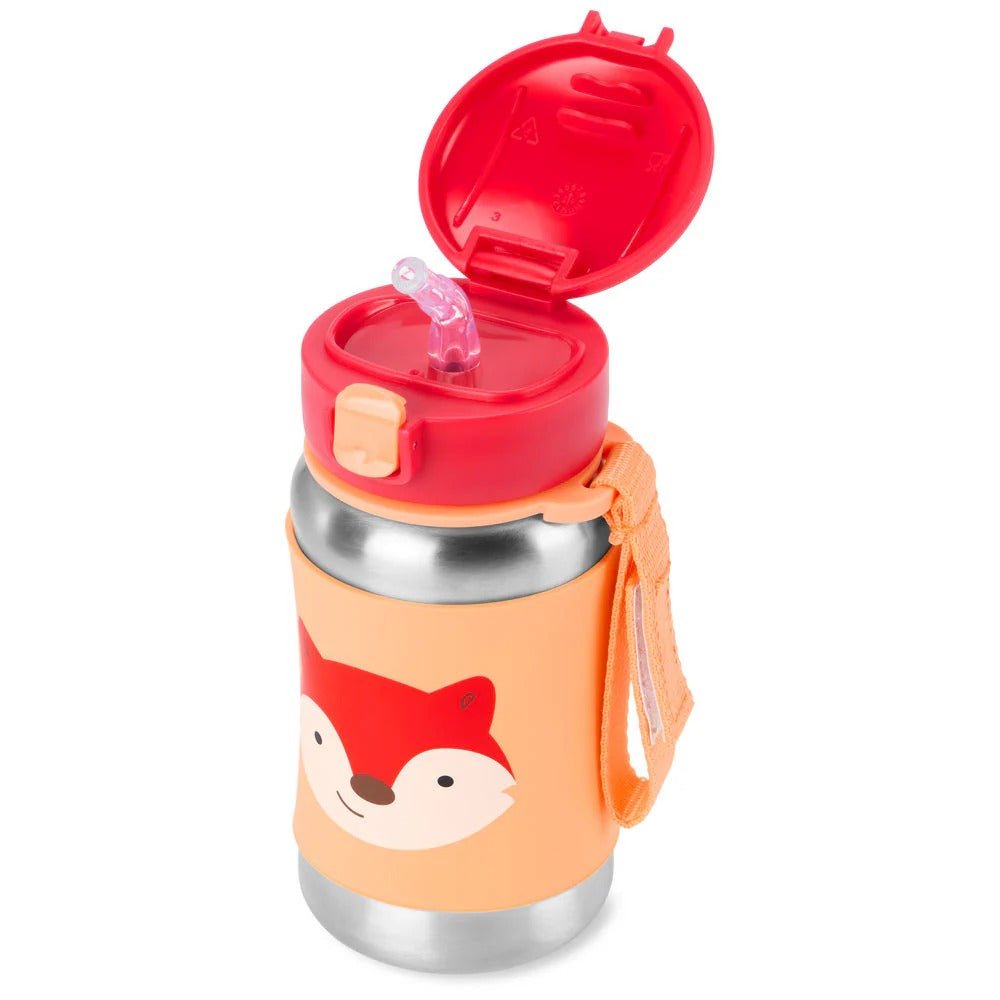 Shop Skip Hop 350ml Stainless Steel Kid Straw Bottle - Fox NZ | Premium Thermos Bottle for School Kids