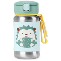 Shop Skip Hop 350ml Stainless Steel Kid Straw Bottle - Hedgehog NZ | Premium Thermos Bottle for School Kids