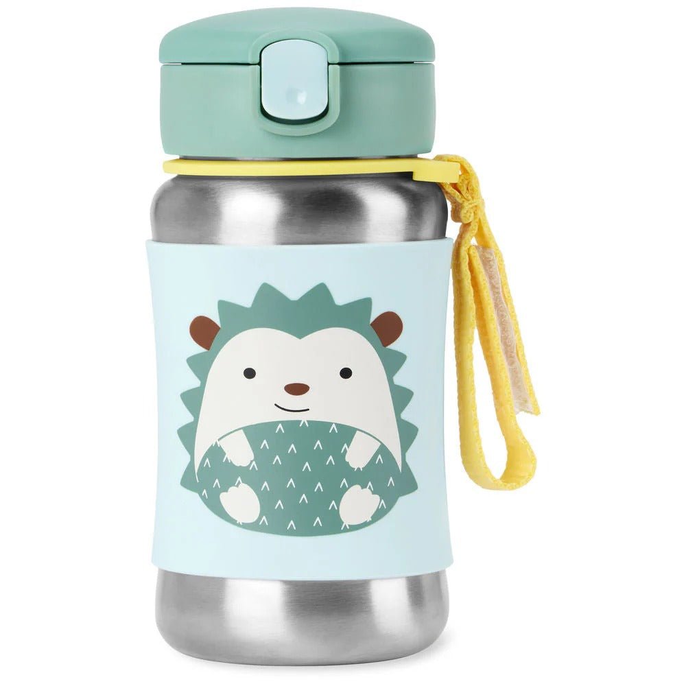 Shop Skip Hop 350ml Stainless Steel Kid Straw Bottle - Hedgehog NZ | Premium Thermos Bottle for School Kids