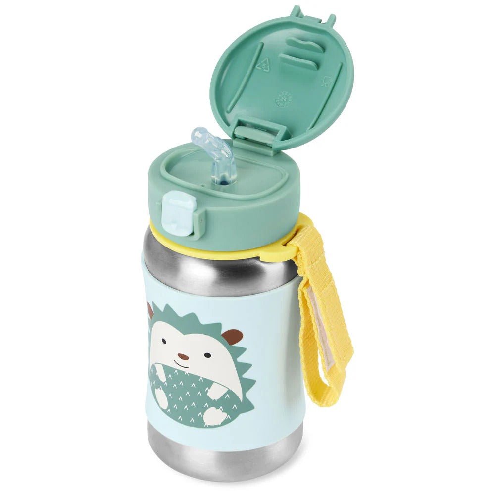 Shop Skip Hop 350ml Stainless Steel Kid Straw Bottle - Hedgehog NZ | Premium Thermos Bottle for School Kids