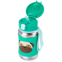 Shop Skip Hop 350ml Stainless Steel Kid Straw Bottle - Pug NZ | Premium Thermos Bottle for School Kids