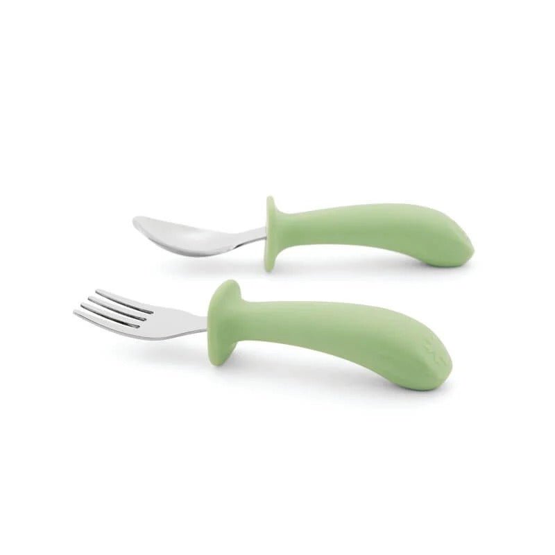 Skip Hop Besties Squad Fork & Spoon Set - Green – Utensils NZ | Hyphen Kids