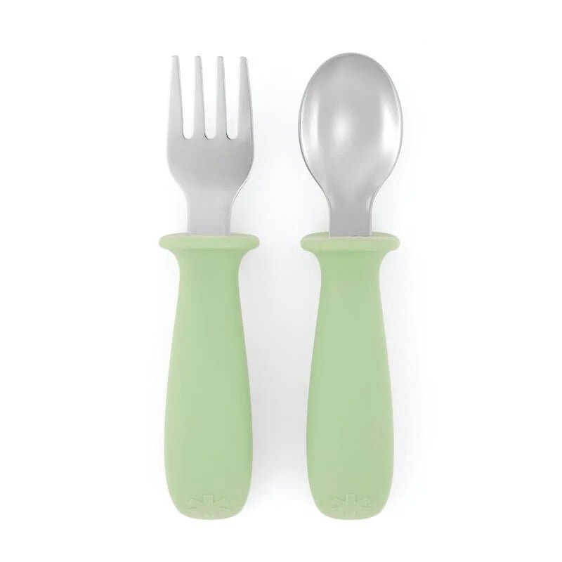 Skip Hop Besties Squad Fork & Spoon Set - Green – Utensils NZ | Hyphen Kids