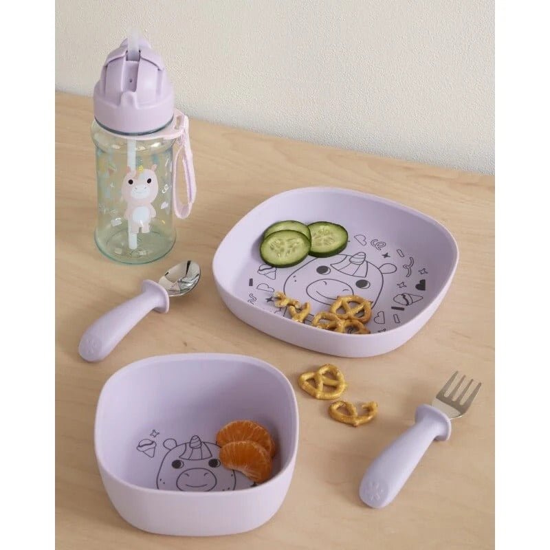 Skip Hop Besties Squad Fork & Spoon Set - Purple – Utensils NZ | Hyphen Kids
