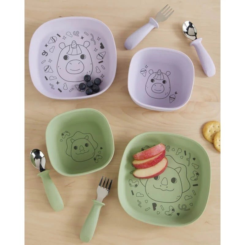 Skip Hop Besties Squad Fork & Spoon Set - Purple – Utensils NZ | Hyphen Kids