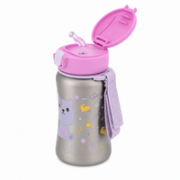 Shop Skip Hop Besties Squad Stainless Steel Straw Bottle - Cat 350ml NZ | Premium Thermos Bottle for School Kids