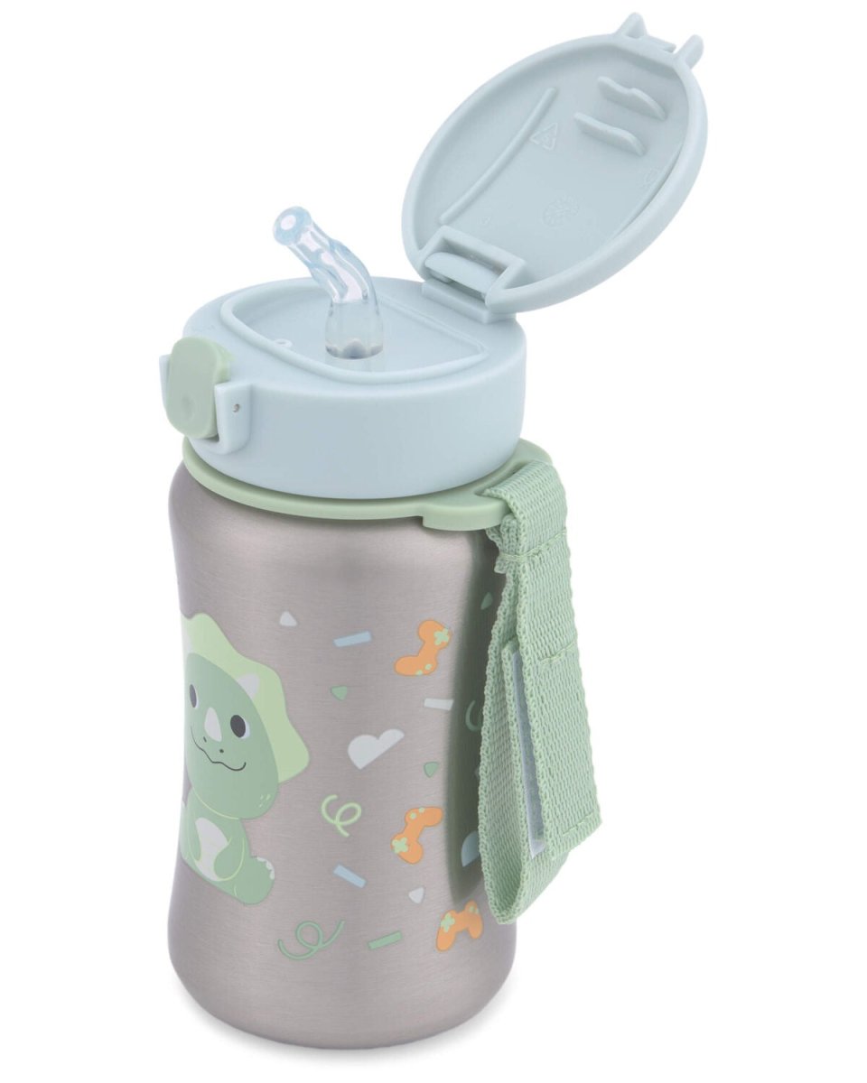 Shop Skip Hop Besties Squad Stainless Steel Straw Bottle - Dino 350ml NZ | Premium Thermos Bottle for School Kids
