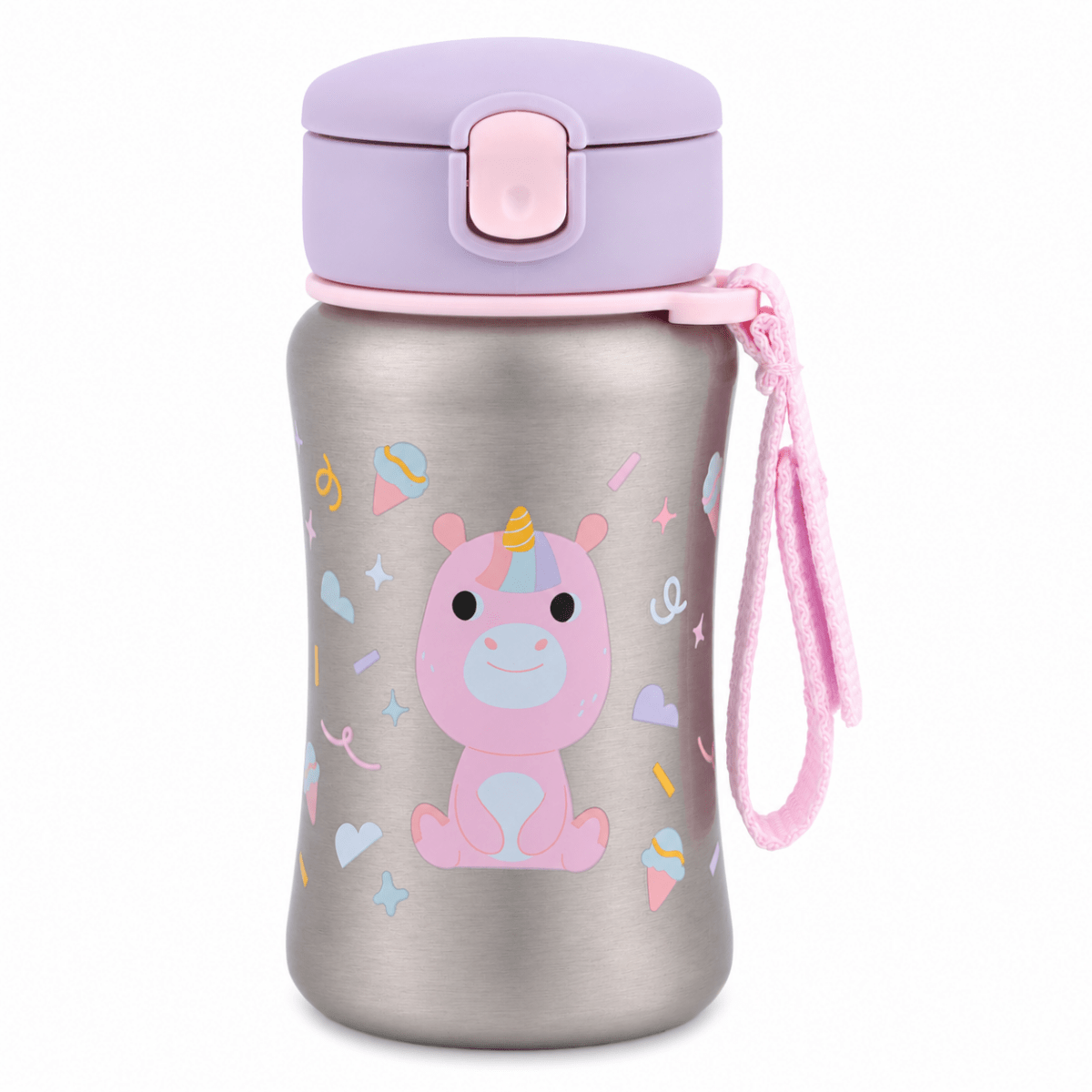 Shop Skip Hop Besties Squad Stainless Steel Straw Bottle - Unicorn 350ml NZ | Premium Thermos Bottle for School Kids