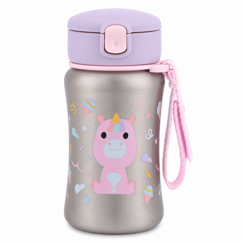 Shop Skip Hop Besties Squad Stainless Steel Straw Bottle - Unicorn 350ml NZ | Premium Thermos Bottle for School Kids