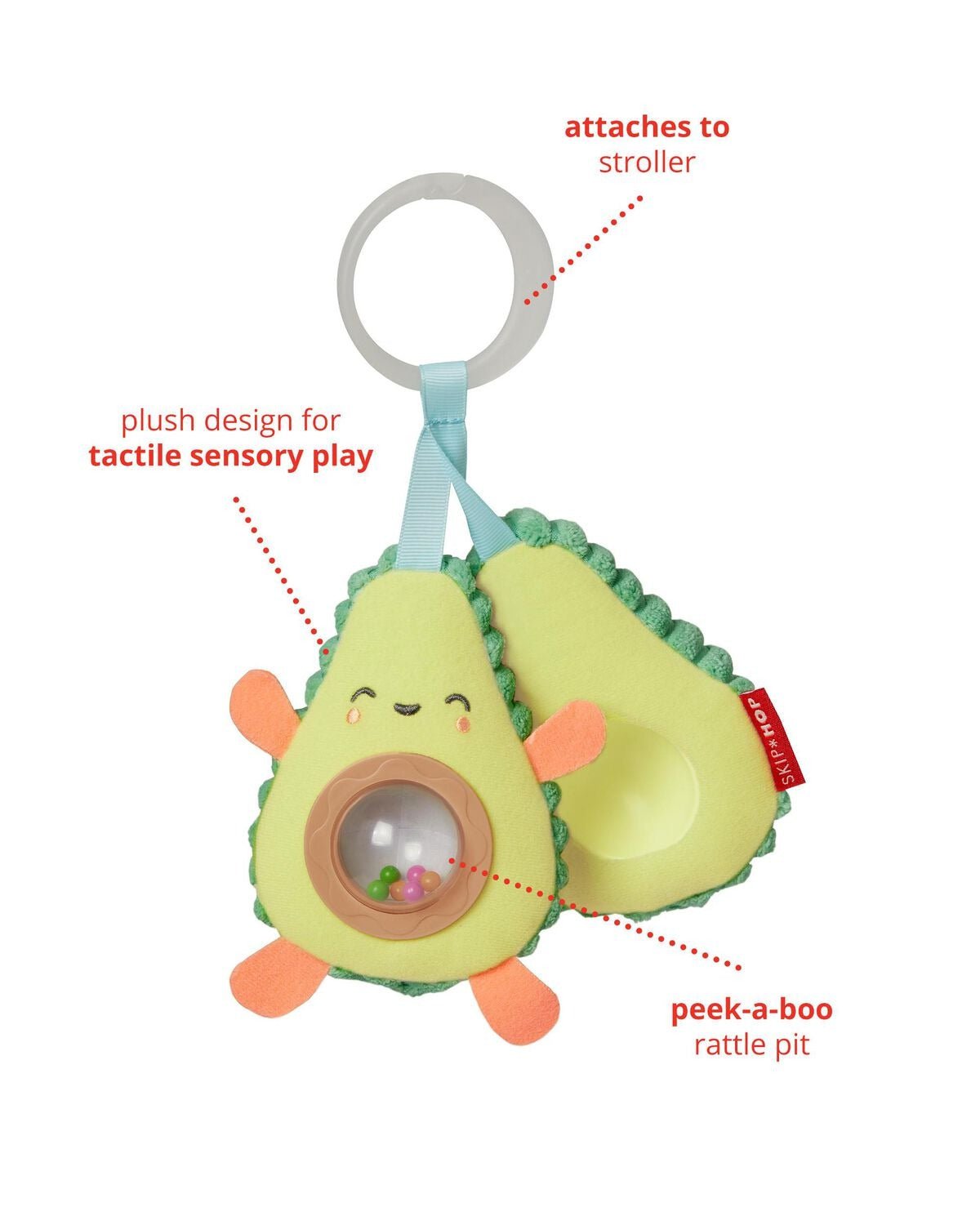Shop Skip Hop Farmstand Avocado Baby Stroller Toy NZ | Premium Baby Toy for School Kids